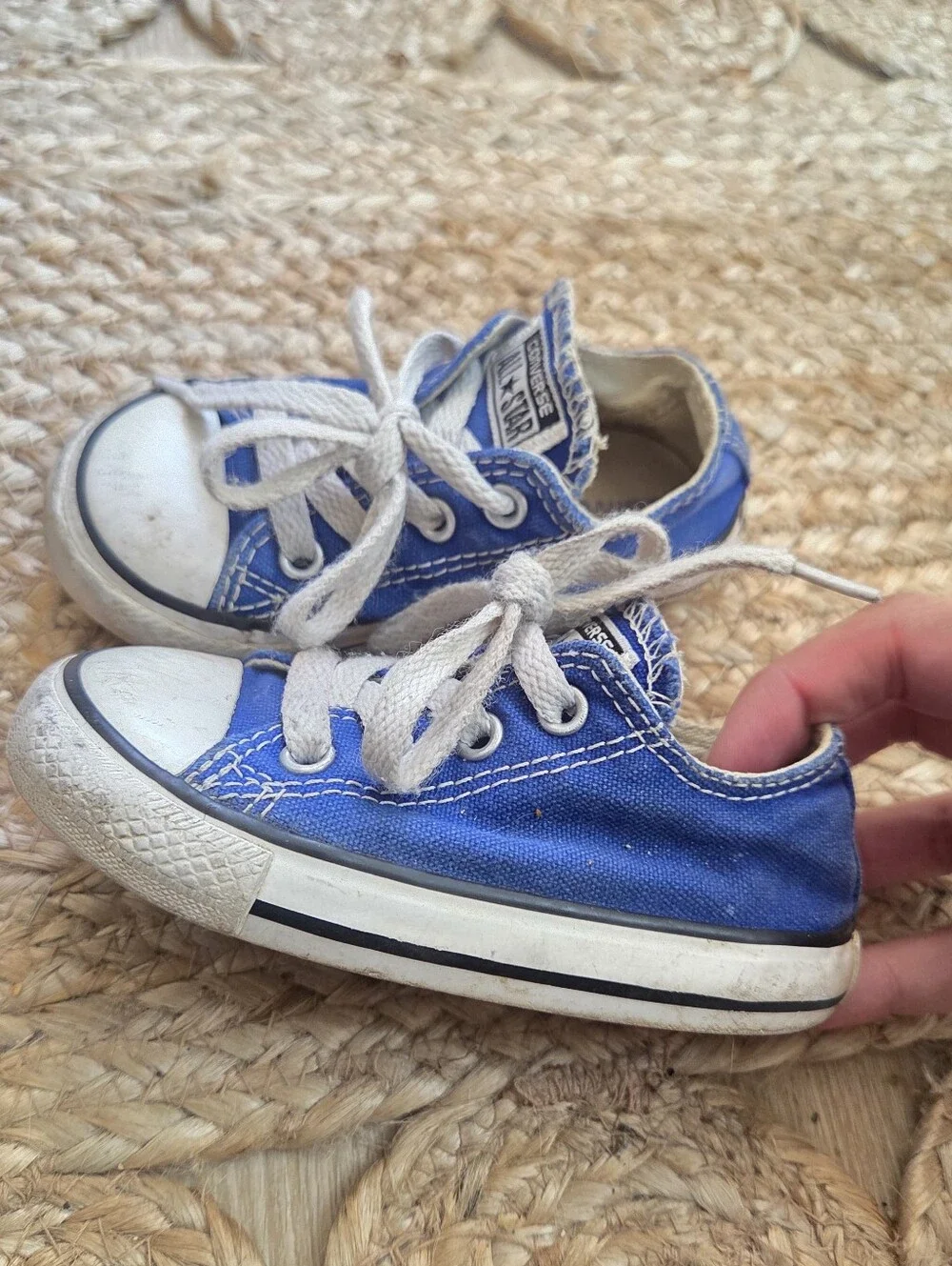 Converse Kids Royal Blue Canvas Low-Top Sneakers Toddler 6 All Star